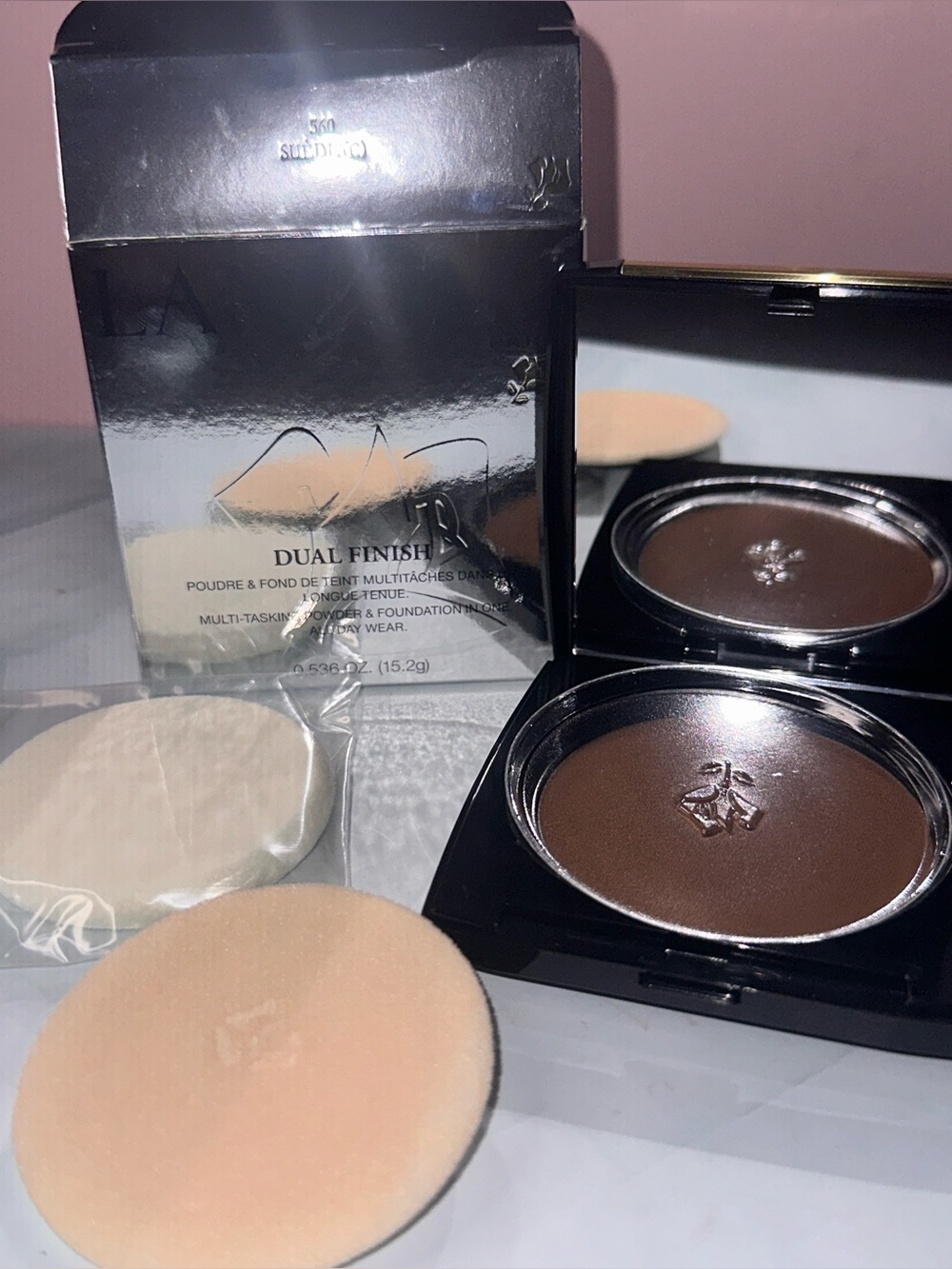 Lancome Dual Finish MULTI TASKING powder and Foundation - 560 SUEDE